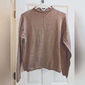 Lightweight Roll Mock Neck Sweater